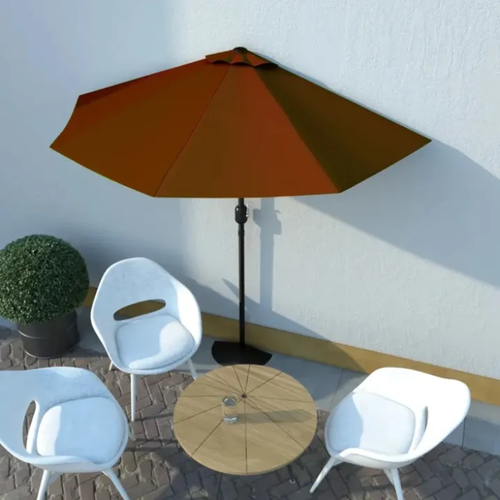 Parasol de balcon mât en aluminium