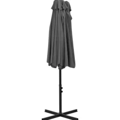 Parasol d'extérieur double toit et poteau en aluminium