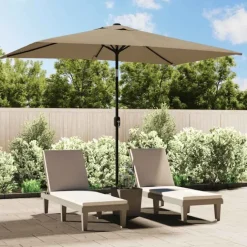 Parasol d'extérieur rectangulaire inclinable
