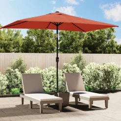 Parasol d'extérieur rectangulaire inclinable