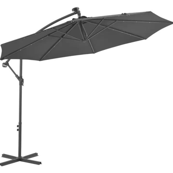 Parasol déporté Ø 300 cm avec éclairage LED