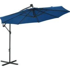 Parasol déporté Ø 300 cm avec éclairage LED