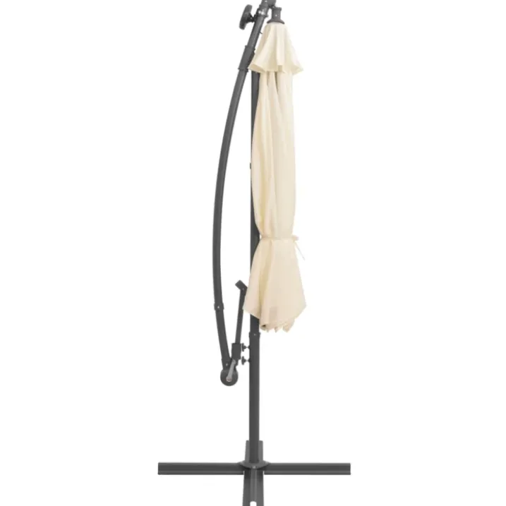 Parasol déporté Ø 300 cm avec éclairage LED