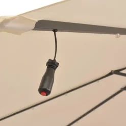 Parasol déporté Ø 300 cm avec éclairage LED