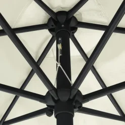 Parasol droit Ø 270 cm avec LED