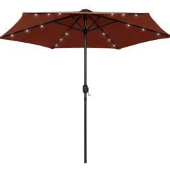 Parasol droit Ø 270 cm avec LED