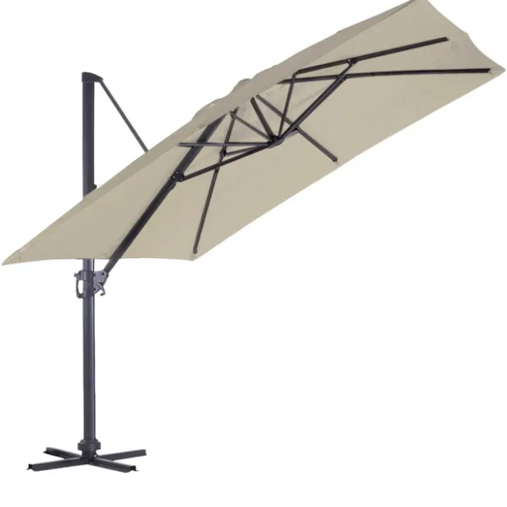 Parasol en Aluminium à Pied Déporté de 3 x 3 m