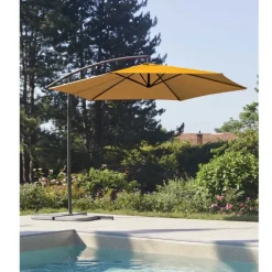 Parasol Ø 3 m Mat Déporté à Manivelle