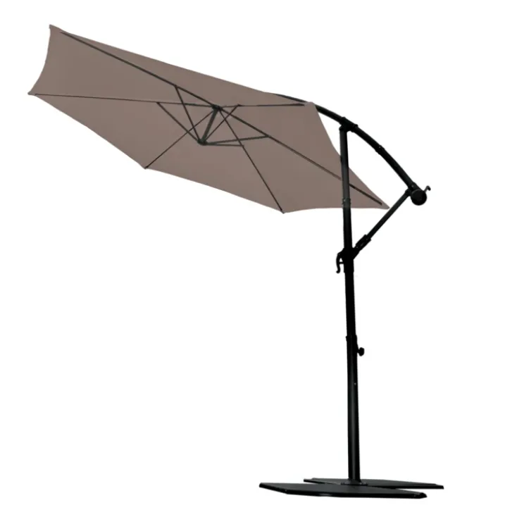 Parasol Ø 3 m Mat Déporté à Manivelle