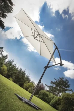 Parasol Ø 3 m Mat Déporté à Manivelle