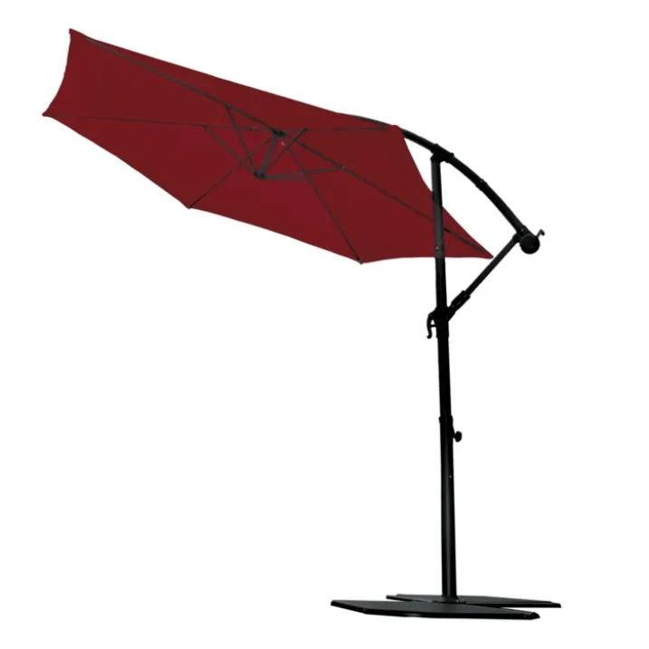 Parasol Ø 3 m Mat Déporté à Manivelle
