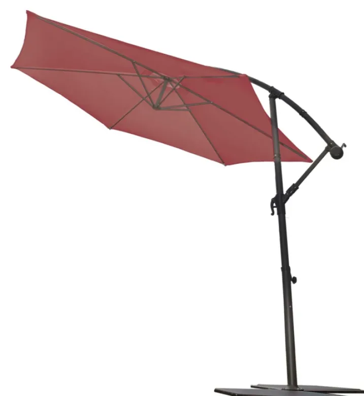 Parasol Ø 3 m Mat Déporté à Manivelle
