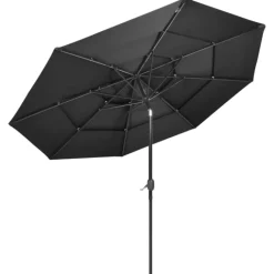 Parasol à 3 niveaux avec mât en aluminium 3 mètres