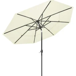 Parasol à 3 niveaux avec mât en aluminium 3 mètres