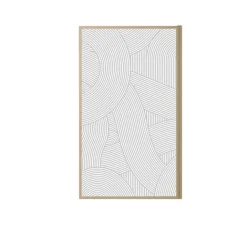 Pare-baignoire Japandi en verre sérigraphié motif arrondi