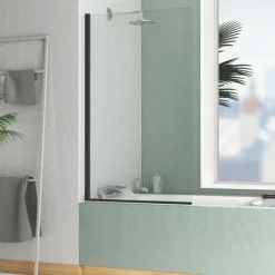 Pare baignoire rabattable en verre trempé
