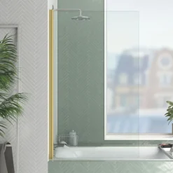 Pare baignoire rabattable en verre trempé