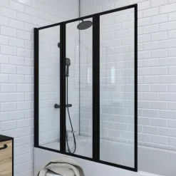 Pare baignoire à 3 volets pivotants