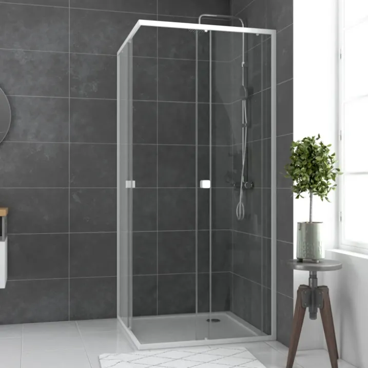 Paroi de douche carrée extensible