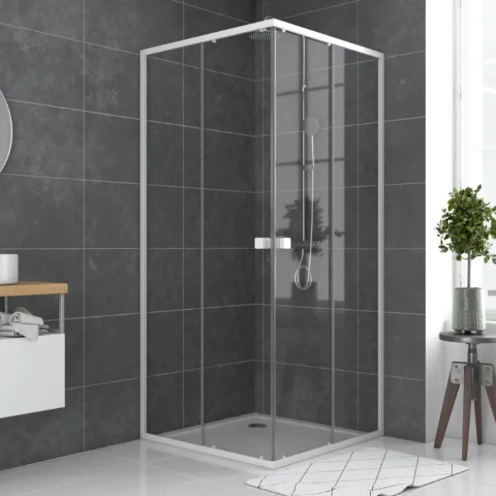 Paroi de douche carrée extensible