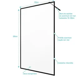 Paroi de douche en verre DARK EDGE