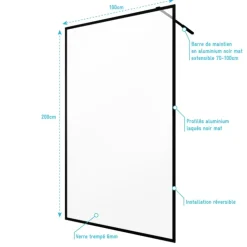 Paroi de douche en verre DARK EDGE