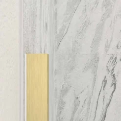 Paroi de douche italienne en verre trempé avec profilé or brossé