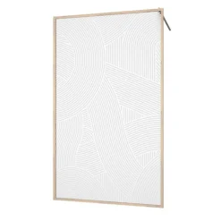 Paroi de douche Japandi en verre sérigraphié motif arrondi