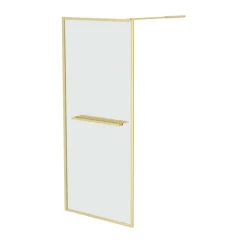 Paroi de douche à l’italienne avec étagère et porte-serviette