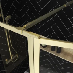 Paroi de douche à l’italienne avec volet pivotant en verre trempé 5 mm