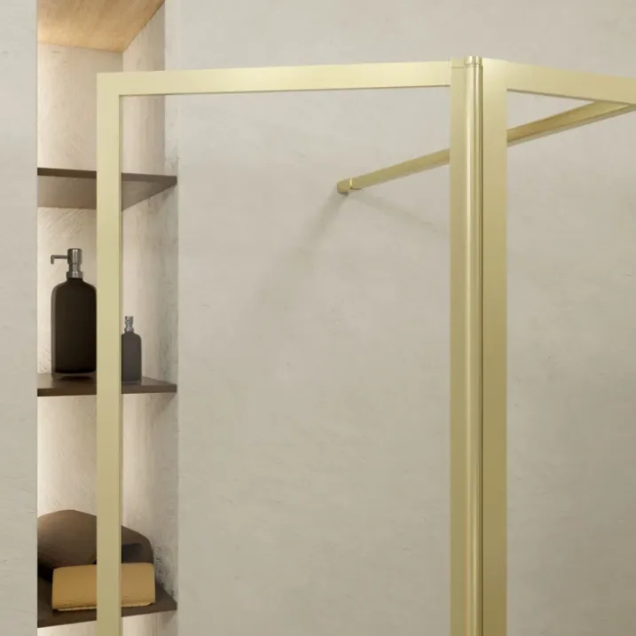 Paroi de douche à l’italienne avec volet pivotant en verre trempé 5 mm