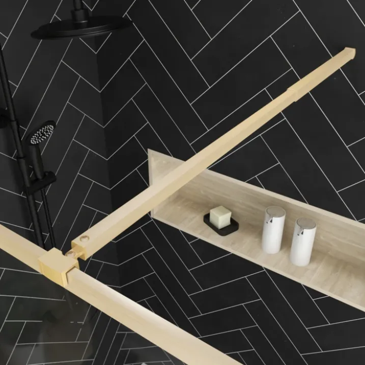 Paroi de douche à l’italienne avec volet pivotant en verre trempé 5 mm