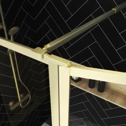 Paroi de douche à l’italienne avec volet pivotant en verre trempé 5 mm