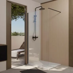 Paroi de douche à l’italienne en verre trempé 8 mm anticalcaire