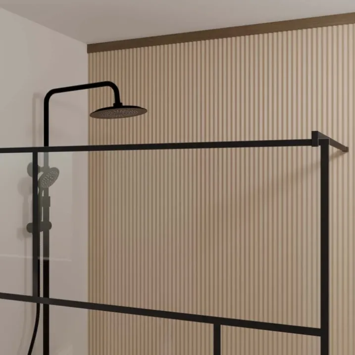 Paroi de douche à l’italienne en verre trempé 8 mm géométriques