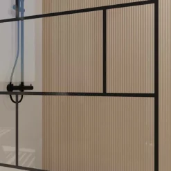 Paroi de douche à l’italienne en verre trempé 8 mm géométriques