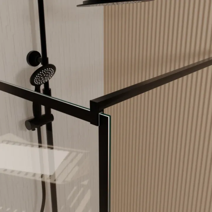 Paroi de douche à l’italienne en verre trempé 8 mm géométriques