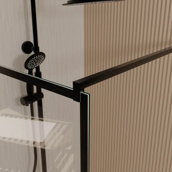 Paroi de douche à l’italienne en verre trempé 8 mm géométriques