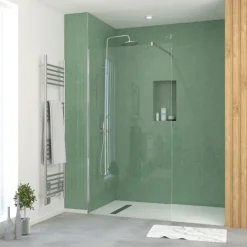 Paroi de douche minimaliste en verre trempé