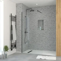 Paroi de douche minimaliste en verre trempé