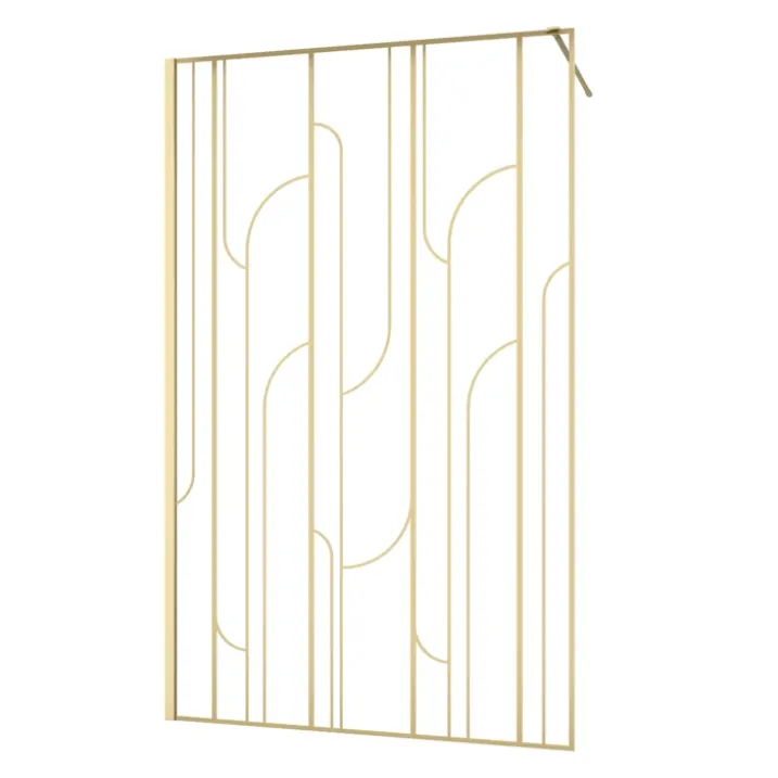 Paroi de douche sérigraphiée art déco arrondie