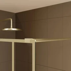Paroi de douche sérigraphiée art déco arrondie