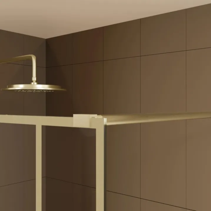 Paroi de douche sérigraphiée art déco arrondie