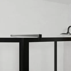 Paroi de douche verrière avec volet pivotant en verre trempé 5 mm