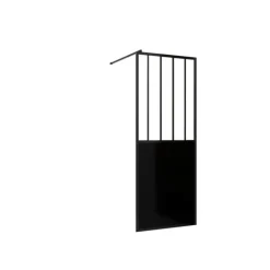 Paroi de douche verrière en verre trempé 5 mm avec structure aluminium