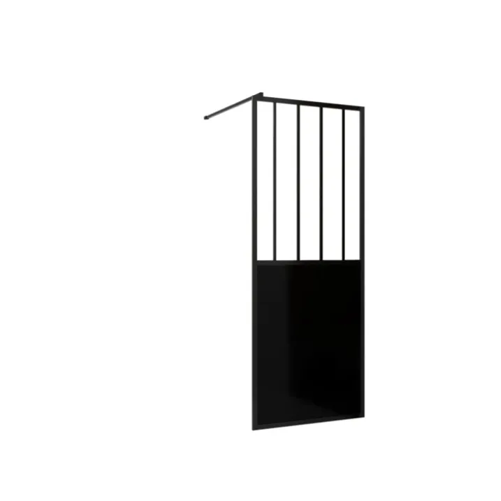 Paroi de douche verrière en verre trempé 5 mm avec structure aluminium