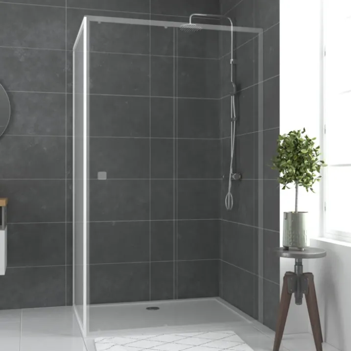 Paroi de retour pour douche en verre trempé