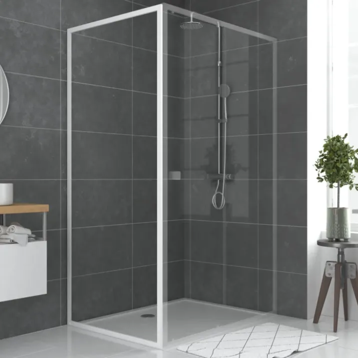 Paroi de retour pour douche en verre trempé