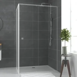 Paroi de retour pour douche en verre trempé
