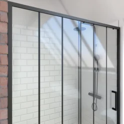 Paroi porte de douche coulissante sérigraphiée